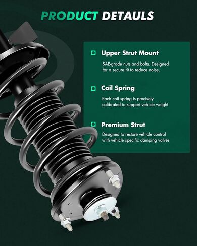 SCITOO Front Complete Struts Spring Assembly Rear Shocks Struts Fits 2011-2015 for Honda Odyssey 11907 349105 - Set of 4 in Saudi Arabia