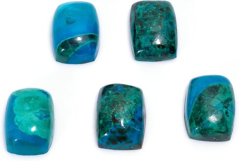 2 PCS, 14X10 MM, AURA GEMS Natural Chrysocolla, Cabochon, Oval Shape, Jewelry Making Stone Supply, Chakra Energy Healing Gemstone, Real Crystal, Birthstone, Wholesale deal in Saudi Arabia