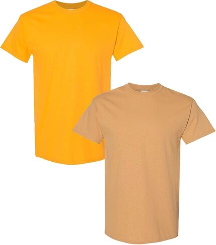 Gildan Men's Heavy Cotton Adult T-Shirt, 2-Pack XL+Gold/Oldgold in Saudi Arabia