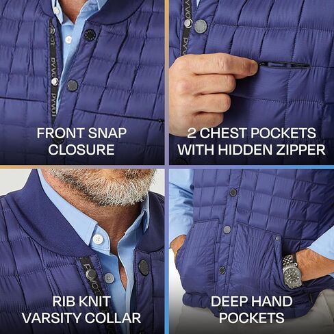 سترة PYVOT الرجالية ذات الوزن الخفيف، ملابس مبطنة ذات وزن حسي in Kuwait