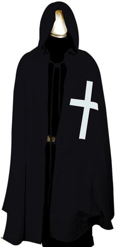 SUNLEXA Medieval Tunic Templar Knight Halloween Costume Hooded Cloak Renaissance Cosplay Medieval Costume (S-6XL) in Saudi Arabia