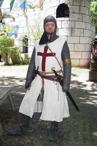 SUNLEXA Medieval Tunic Templar Knight Halloween Costume Hooded Cloak Renaissance Cosplay Medieval Costume (S-6XL) in Saudi Arabia