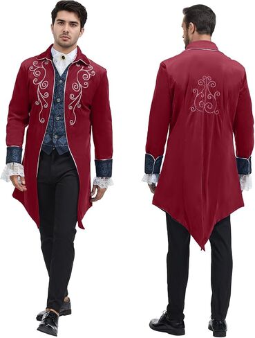 سترة Steampunk القوطية العتيقة للرجال من العصور الوسطى لعيد الهالوين in Kuwait