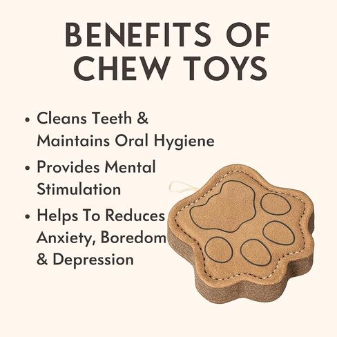 لعبة مضغ من جلد الغزال الطبيعي للكلاب البالغة والجراء | قوية ومتينة وممتعة | لعبة مضغ تفاعلية للحيوانات الأليفة (على شكل بومة) in Kuwait