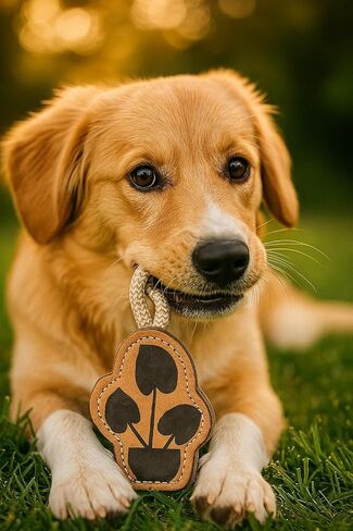 Natural Suede Leather Chew Toy for Adult Dogs, Puppies, | Tough, Durable, and Fun | Chewing Interactive Pet Toy (Owl Shape) in Saudi Arabia