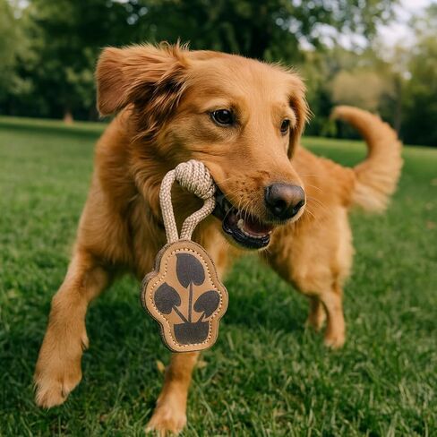 Natural Suede Leather Chew Toy for Adult Dogs, Puppies, | Tough, Durable, and Fun | Chewing Interactive Pet Toy (Owl Shape) in Saudi Arabia