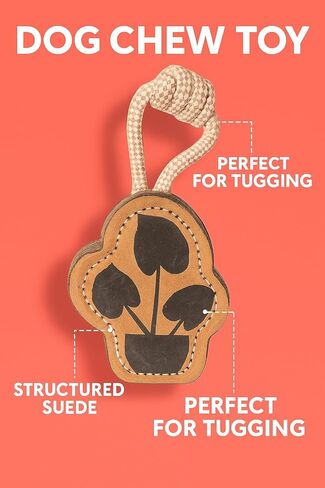 Natural Suede Leather Chew Toy for Adult Dogs, Puppies, | Tough, Durable, and Fun | Chewing Interactive Pet Toy (Owl Shape) in Saudi Arabia