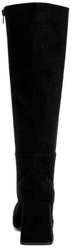 VacationGrabs Ryo Calf-Length Micro Suede Boots in Saudi Arabia