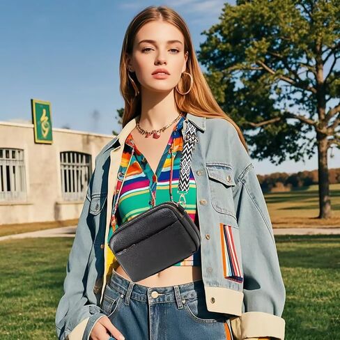 Small Crossbody Bags for Women, Vegan Leather Cross Body Fanny Packs, Small Crossbody Purse Shoulder Handbag in Kuwait