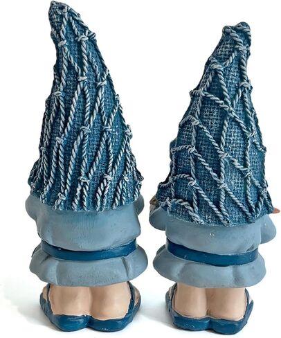 LIFFY Beach Theme Bathroom Gnome Statue - Coastal Christmas Decor - Beach Decor Christmas Gnomes - Coastal Holiday Birthday Gift Ideas, Garden Gnomes Outdoor, Beach Christmas Decorations in Kuwait