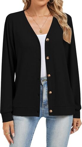 Cardigan Sweaters for Women Business Casual Lightweight Button Down Cardigans Fall Outfits Fashion Clothes in Saudi Arabia