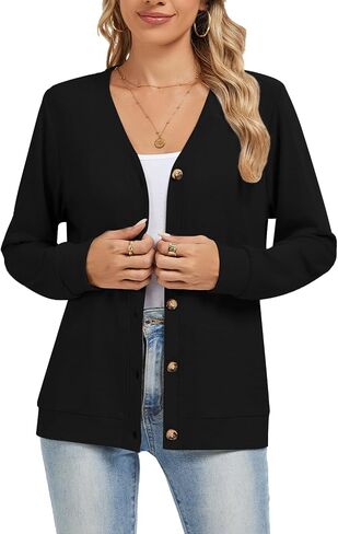 Cardigan Sweaters for Women Business Casual Lightweight Button Down Cardigans Fall Outfits Fashion Clothes in Saudi Arabia