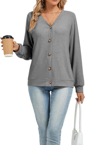 Cardigan Sweaters for Women Business Casual Lightweight Button Down Cardigans Fall Outfits Fashion Clothes in Saudi Arabia