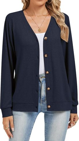 Cardigan Sweaters for Women Business Casual Lightweight Button Down Cardigans Fall Outfits Fashion Clothes in Saudi Arabia
