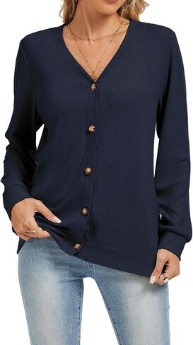 Cardigan Sweaters for Women Business Casual Lightweight Button Down Cardigans Fall Outfits Fashion Clothes in Saudi Arabia