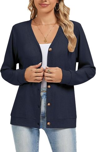 Cardigan Sweaters for Women Business Casual Lightweight Button Down Cardigans Fall Outfits Fashion Clothes in Saudi Arabia