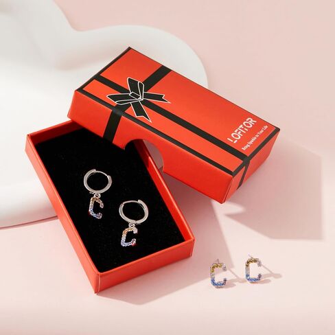 Hypoallergenic Earrings for Women Girls Sterling Silver 925-Littel Cute Kids Stud Hoop Dangle Initial Letter Earring for Girls Jewelry Present in Saudi Arabia