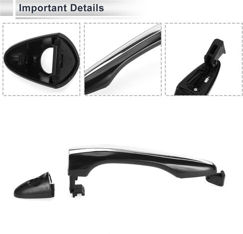 Front Left Car Exterior Door Handles for Kia Optima 2011-2015 Durable Door Handle Replacement No.826512T010 ABS 1 Pcs in Saudi Arabia