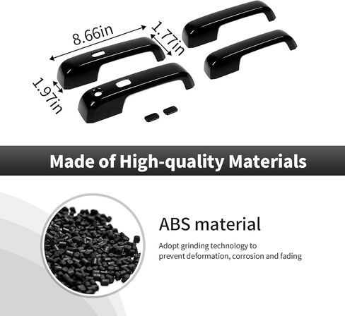 CheroCar Exterior Door Handle Cover with Smart Key Trim Decor Compatible with 2015 2016 2017 2018 2019 2020 Ford F150 F-150 4DR Outside Door Handle Protection Shell Exterior Accessories,Black 6PC in Kuwait