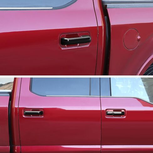 CheroCar Exterior Door Handle Cover with Smart Key Trim Decor Compatible with 2015 2016 2017 2018 2019 2020 Ford F150 F-150 4DR Outside Door Handle Protection Shell Exterior Accessories,Black 6PC in Kuwait