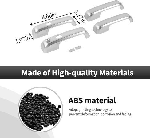 CheroCar Exterior Door Handle Cover with Smart Key Trim Decor Compatible with 2015 2016 2017 2018 2019 2020 Ford F150 F-150 4DR Outside Door Handle Protection Shell Exterior Accessories,Black 6PC in Saudi Arabia