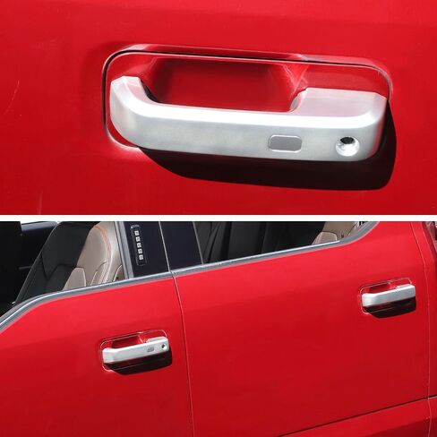 CheroCar Exterior Door Handle Cover with Smart Key Trim Decor Compatible with 2015 2016 2017 2018 2019 2020 Ford F150 F-150 4DR Outside Door Handle Protection Shell Exterior Accessories,Black 6PC in Saudi Arabia