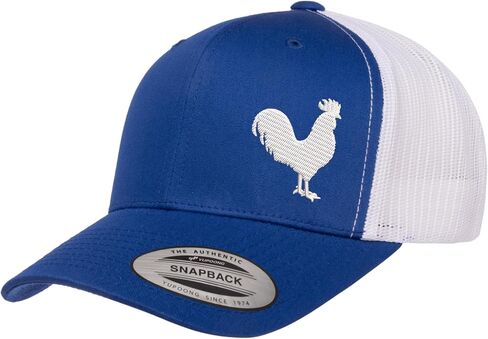 Adjustable Baseball Cap | Embroidered Rooster Farm Trucker Hat for Men & Women | Mesh Back Snapback Hat in Kuwait