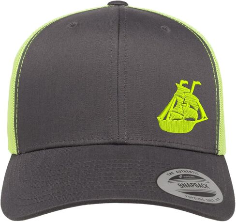 Embroidered Sailing Ship Trucker Hat, Adjustable Baseball Snapback Cap Men and Women in Kuwait