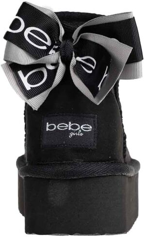 أحذية الشتاء للفتيات من bebe - أحذية خفيفة الوزن ودافئة ومريحة للطقس البارد مع فيونكة أنيقة - أحذية ثلج ناعمة للفتيات in Saudi Arabia