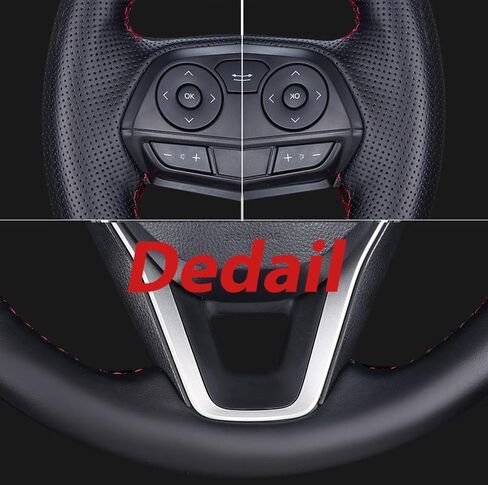 Hand Sewn Black Perforated Leather Interior Car Steering Wheel Cover, Anti Slip and Breathable Ultra-Fine Fiber Leather, for Toyota Rav4 2019-2022/Camry 2018-2022/Corolla 2020-2022/Avalon 2019-20 in Kuwait