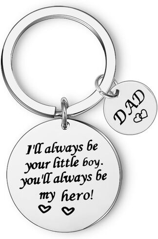 Father's/Mother'Day Birthday Gift from Daughter Son.I'll always be your little boy/girl.you'll always be my hero keychain in Saudi Arabia