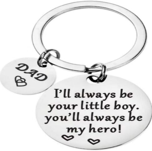 Father's/Mother'Day Birthday Gift from Daughter Son.I'll always be your little boy/girl.you'll always be my hero keychain in Saudi Arabia