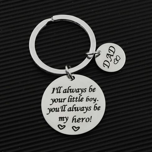 Father's/Mother'Day Birthday Gift from Daughter Son.I'll always be your little boy/girl.you'll always be my hero keychain in Saudi Arabia