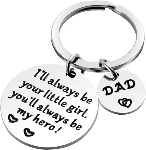 Father's/Mother'Day Birthday Gift from Daughter Son.I'll always be your little boy/girl.you'll always be my hero keychain in Saudi Arabia