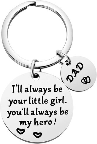 Father's/Mother'Day Birthday Gift from Daughter Son.I'll always be your little boy/girl.you'll always be my hero keychain in Saudi Arabia