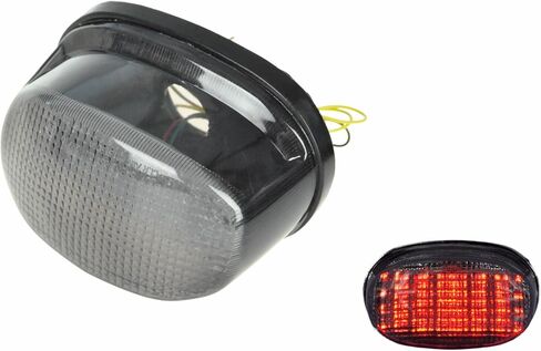 For Suzuki 04-05 Boulevard,Marauder,Intruder VZ1600; 97-04 VZ800 Marauder,99-00 Katana GSX1200/ GSX750; LED Rear Lamp Brake Tail Light Integrated Turn Signal (Smoke, Style 3 Sequential LED Flash) in Saudi Arabia