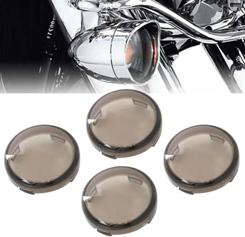 4 قطعة غطاء للعدسات إشارة الانعطاف الدخاني لـ Harley-Davidson Electra Glide Classic Screamin Eagle FLHTCSE 2004-2005 in Saudi Arabia