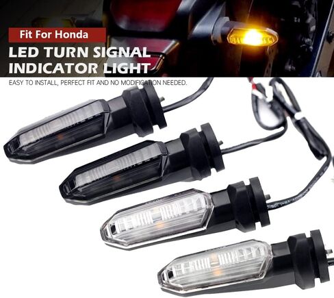 أضواء إشارة الانعطاف للدراجات النارية مع عدسة PC متوافقة مع Honda CBR400R، CB 400F، CB 400X، CBR 500R، CB 500F، CB 500X، CBR 650F، CB 650F، CBR 600RR in Saudi Arabia