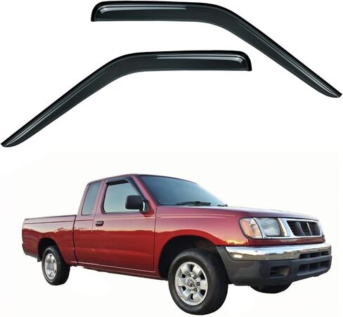 4pc Sun Rain Guards Window Visor Wind Deflector Compatible with Chevy Malibu 2013-2015 Smoke,No Maxx Hatchback Model 94362 in Kuwait