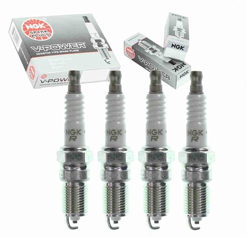 4 pc NGK V-Power Spark Plugs compatible with Chevrolet Cavalier 2.2L 2.3L 2.4L L4 1995-2002 in Saudi Arabia