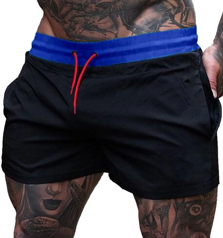 palglg Men's 4" Inseam Running Shorts with Zipper Pocket Without Lining in Saudi Arabia