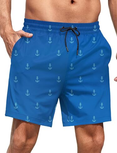 Lzzidou Men Swim Trunks with Mesh Liner 5 Inch Inseam Board Shorts Quick Dry Bathing Suit in Kuwait