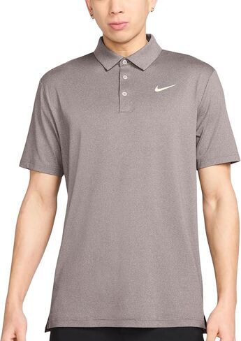 بولو جولف Dri-FIT Tour للرجال من Nike، تمدد في 4 اتجاهات، يتخلص من العرق، ياقة منظمة، شعار Swoosh على الصدر والظهر، ألوان موسمية (بني باروكي | عاجي شاحب (هيذر)، متوسط) in Saudi Arabia