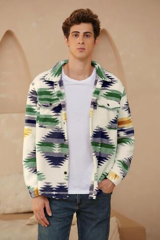ZAFUL Men's Color Block Single Breasted Corduroy Coat Turn Down Collar Long Sleeve Jacket (4-Light Coffee, M) in Kuwait