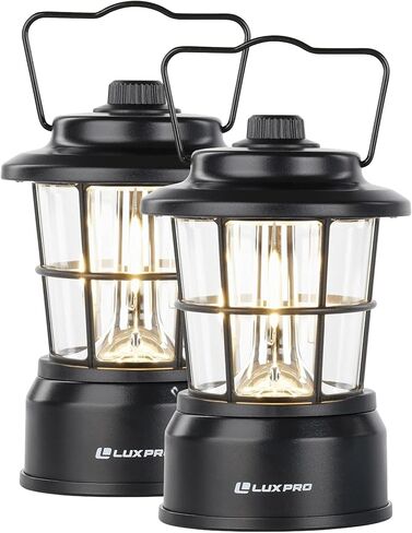 LUXPRO LP1535 265 Lumen Retro LED Lantern - Battery-Powered Emergency Lantern - LED Lamp for Power Outages, Emergency Kit, or Survival Pack - Blue - 2-Pack in Kuwait