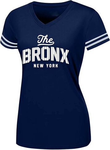 Womens New York V-Neck T-Shirts Navy & White for Womens Gift S-3XL in Kuwait