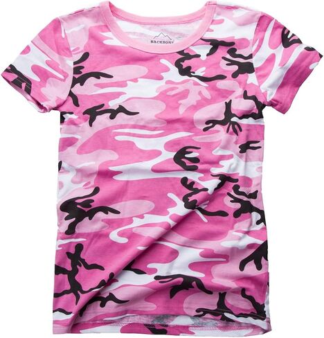 BACKBONE Womens Ladies Army Military Style Gym Training Outdoor Hunt Camp Camouflage Short Sleeve Tee T-Shirt in Saudi Arabia