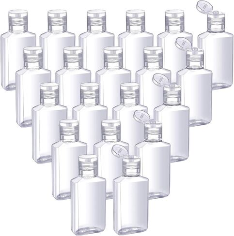 Patelai 50 Pcs Clear Empty Travel Bottles 30 ml/ 1 oz Flip Cap Empty Hand Sanitizer Bottles Container Portable Refillable Flip-top Container for Travel Outdoor Camping Business Trip in Saudi Arabia