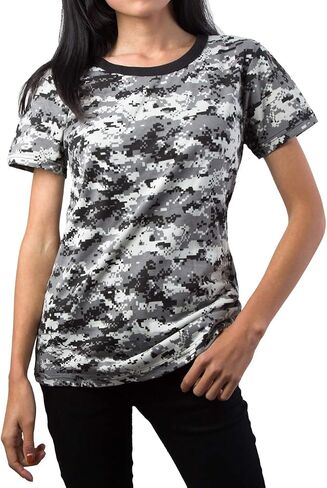 BACKBONE Womens Ladies Army Military Style Gym Training Outdoor Hunt Camp Camouflage Short Sleeve Tee T-Shirt in Saudi Arabia
