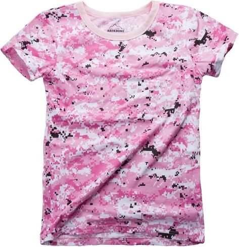 BACKBONE Womens Ladies Army Military Style Gym Training Outdoor Hunt Camp Camouflage Short Sleeve Tee T-Shirt in Saudi Arabia